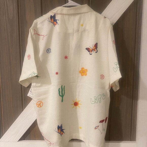 Malibu by Drill Clothing Co. Tropical Embroidered Button-Up–Various Sizes – NWT - Picture 2 of 2